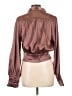 Listicle Brown Long Sleeve Blouse Size L - photo 2