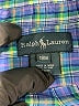 Ralph Lauren 100% Cotton Plaid Blue Long Sleeve Button-Down Shirt 12-18 MO / 18 MO - photo 3
