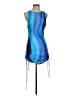 Motel 100% Polyester Tie-dye Blue Cocktail Dress Size S - photo 1