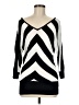 White House Black Market Chevron-herringbone Black Pullover Sweater Size M - photo 1