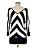 White House Black Market Chevron-herringbone Black Pullover Sweater Size M - photo 2