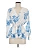 Jon & Anna 100% Polyester Blue Long Sleeve Blouse Size M - photo 1
