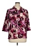 Alala Floral Purple 3/4 Sleeve Blouse Size 14 - photo 1