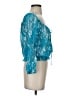 Cache Teal 3/4 Sleeve Blouse Size S - photo 4