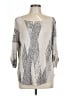 Nic + Zoe Silver Pullover Sweater Size L - photo 1