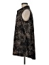 Lyssé Animal Print Black Sleeveless Button-Down Shirt Size M - photo 5