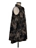 Lyssé Animal Print Black Sleeveless Button-Down Shirt Size M - photo 4