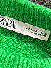 Zara Solid Green Pullover Sweater Size S - photo 7
