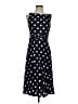 Chaps Polka Dots Black Casual Dress Size S - photo 1