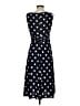 Chaps Polka Dots Black Casual Dress Size S - photo 2