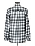 American Eagle Outfitters Plaid Silver Long Sleeve Button-Down Shirt Size M - photo 2