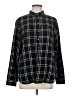 Jachs Girlfriend Plaid Black Long Sleeve Button-Down Shirt Size M - photo 1