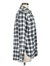 American Eagle Outfitters Plaid Silver Long Sleeve Button-Down Shirt Size M - photo 4