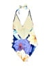 Echo Floral Blue One Piece Swimsuit Size 4 - photo 2
