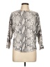 Sioni Animal Print Silver Pullover Sweater Size L - photo 1