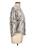 Sioni Animal Print Silver Pullover Sweater Size L - photo 4