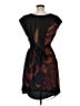 Zara Basic 100% Silk Graphic Black Cocktail Dress Size M - photo 2