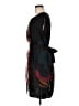 Zara Basic 100% Silk Graphic Black Cocktail Dress Size M - photo 5