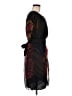 Zara Basic 100% Silk Graphic Black Cocktail Dress Size M - photo 4