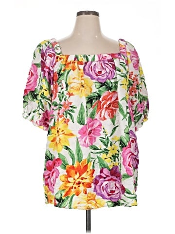 Unique Spectrum Short Sleeve Blouse (view 1)