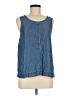Caslon 100% Lyocell Blue Sleeveless Blouse Size Med Petite - photo 1