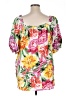 Unique Spectrum White Short Sleeve Blouse Size XL (estimated) - photo 2