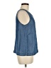 Caslon 100% Lyocell Blue Sleeveless Blouse Size Med Petite - photo 4