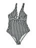 Unbranded Stripes Ivory One Piece Swimsuit Size S - photo 1
