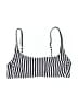 Xhilaration Stripes Black Swimsuit Top Size M - photo 1