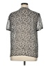 MICHAEL Michael Kors 100% Polyester Animal Print Silver Short Sleeve Blouse Size 1X - photo 2