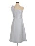 Banana Republic 100% Polyester Stripes Silver Cocktail Dress Size 0 - photo 1