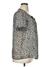 MICHAEL Michael Kors 100% Polyester Animal Print Silver Short Sleeve Blouse Size 1X - photo 4