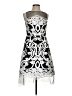 Julia Jordan 100% Polyester Graphic Silver Cocktail Dress Size 2 - photo 1
