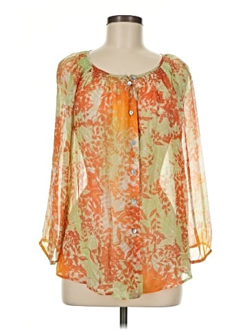 Sundance Long Sleeve Silk Top (view 1)