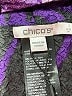 Chico's 100% Polyester Print Purple Coat Size Med (1) - photo 6