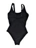 Unbranded Solid Black One Piece Swimsuit Size S - photo 1