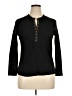 Basics 100% Polyester Black Long Sleeve Top Size XL - photo 1