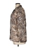 Evri 100% Polyester Animal Print Tan Long Sleeve Blouse Size 14 - photo 5