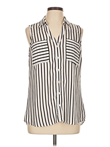 Express Sleeveless Button-Down Shirt (view 1)