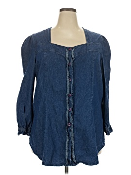 Denim 24/7 3/4 Sleeve Button Down Shirt