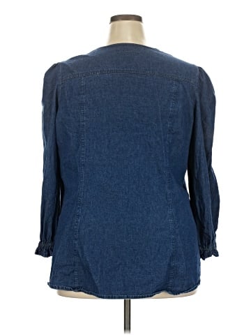 Denim 24/7 3/4 Sleeve Button-Down Shirt (view 2)