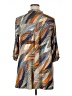 BCBGMAXAZRIA Aztec Or Tribal Print Chevron-herringbone Multi Color Orange 3/4 Sleeve Blouse Size XL - photo 2