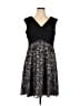 Nox 100% Polyester Paisley Black Cocktail Dress Size 4X - photo 1