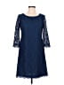 London Times 100% Polyester Blue Cocktail Dress Size 6 - photo 1