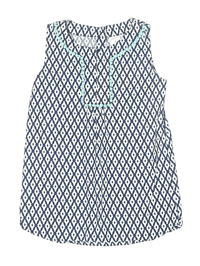Click to view more detailed imagery on our partner's website Pre-owned Carter's Kids' Sleeveless Blouse In Blue