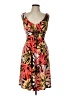 Bisou Bisou 100% Polyester Tropical Orange Cocktail Dress Size 10 - photo 1