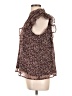 Ann Taylor LOFT 100% Polyester Brown Sleeveless Blouse Size Lg Petite - photo 5