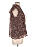 Ann Taylor LOFT 100% Polyester Brown Sleeveless Blouse Size Lg Petite - photo 4