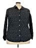 Old Navy Polka Dots Black Long Sleeve Button-Down Shirt Size XXL - photo 1