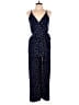 Kaileigh Polka Dots Blue Jumpsuit Size L - photo 1
